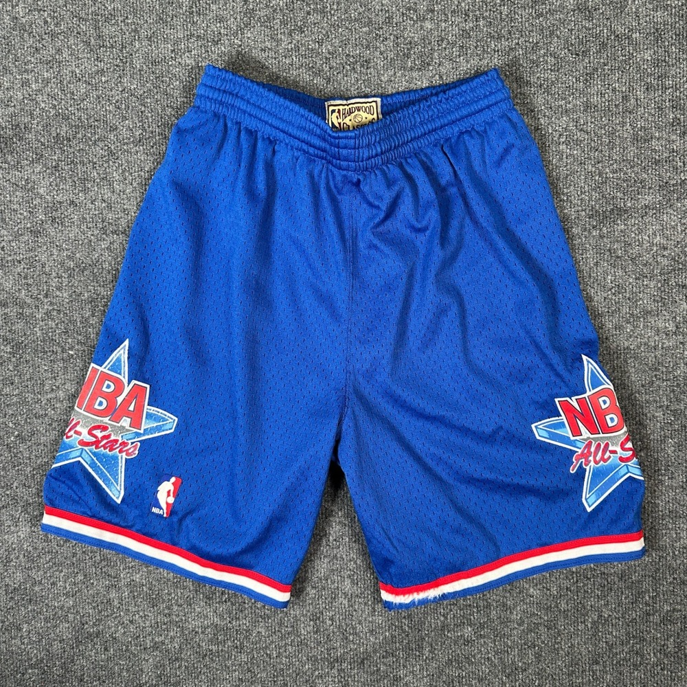 NBA Hardwood Classics All-Star Basketball Shorts Blue Boys Size L 14/16 Retro